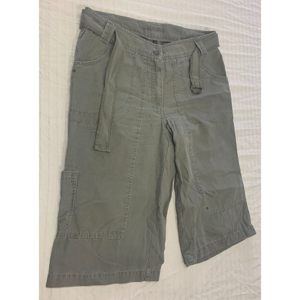 COTTON GINNY WOMENS BELTED CAPRIS PANTS COTTON SIZE 14 PLUS
